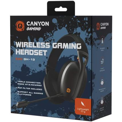 Canyon - Juhtmevabad kõrvaklapid mikrofoniga 400 mAh must