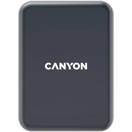 Canyon - Magnetiline telefonihoidik autosse juhtmevaba laadimisfuktsiooniga Qi 5V kandiline must