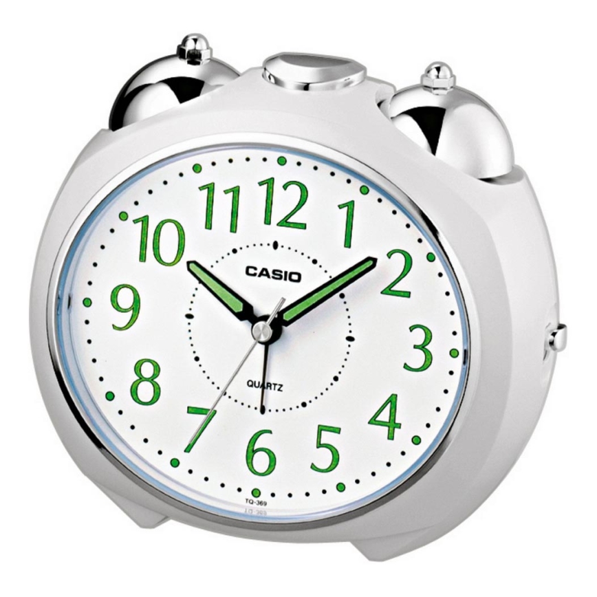 Casio - Äratuskell 1xLR14 valge/läikiv kroom