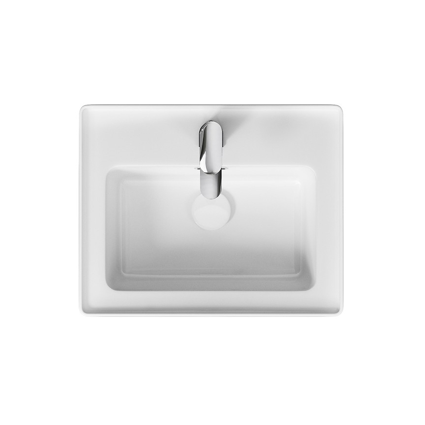 Cersanit K114-005 - CREA valamu lauaplaadile või seinale paigaldatav, 40x50,5 cm, keraamika / läikiv valge