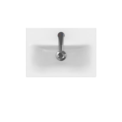 Cersanit K116-008 - MODUO SLIM valamu lauale või seinale paigaldamiseks, 35x50 cm, keraamika, läikiv valge