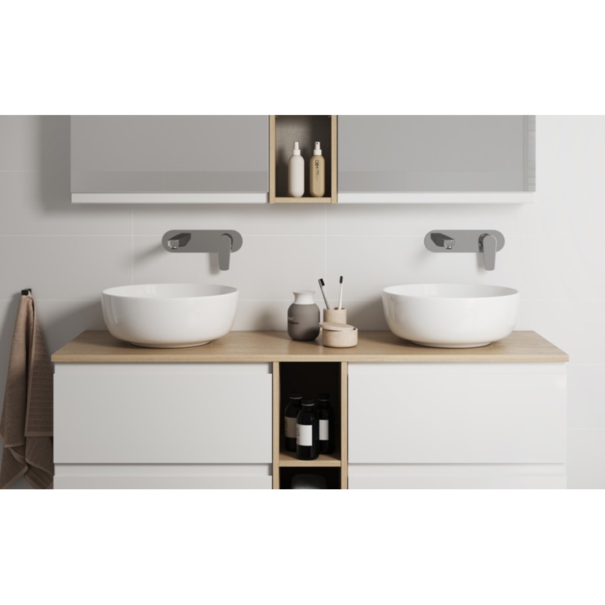 Cersanit K116-047-ECO - lauapealne valamu MODUO, läbimõõt 35 cm, keraamika / läikiv valge