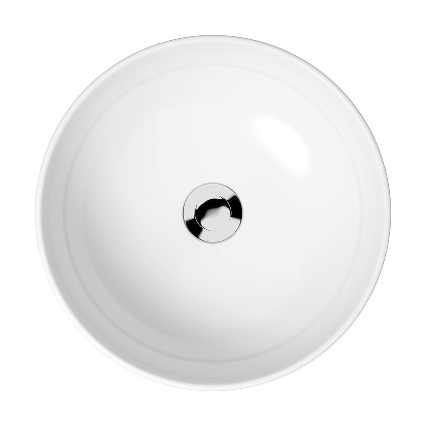 Cersanit K116-048 - MODUO lauaplaadi valamukausi läbimõõduga 40 cm, keraamika/hele läikiv valge