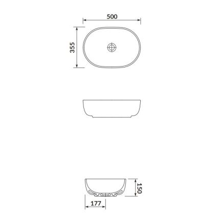 Cersanit K116-049 - Lauaplaadi valam MODUO 35,5x50 cm keraamika/helevalge läikiv
