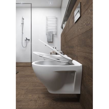 Cersanit K701-147 - Riputatav WC-pott koos SAVIO istumiskattega, keraamika/valge