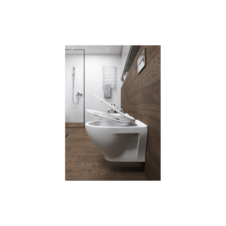 Cersanit K701-147 - Riputatav WC-pott koos SAVIO istumiskattega, keraamika/valge