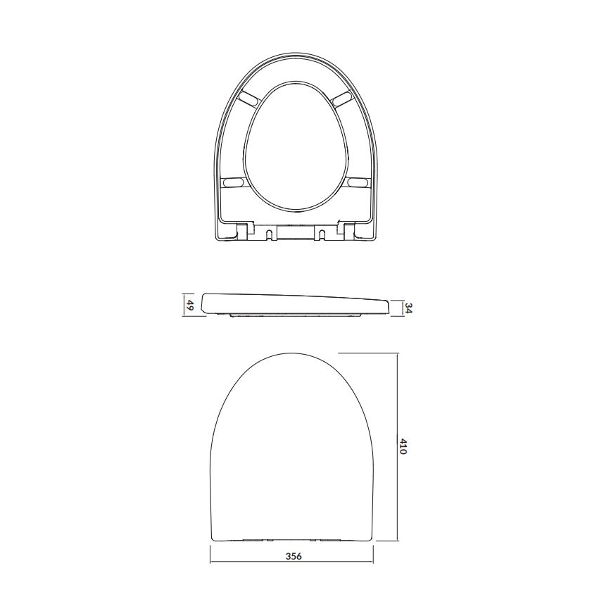 Cersanit K98-0122 - WC-istme kaas PARVA SoftClose valge