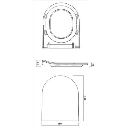 Cersanit K98-0146 - WC-potiist CITY OVAL SoftClose valge