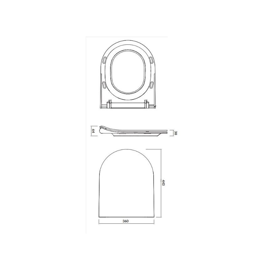 Cersanit K98-0146 - WC-potiist CITY OVAL SoftClose valge