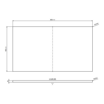 Cersanit S1021-014 - Ülemine plaat MILLE valamukappidele 80x45 cm must