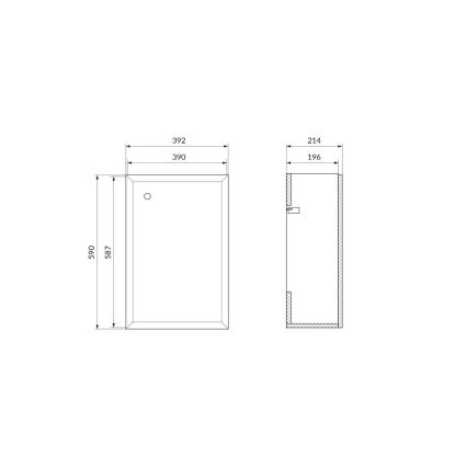 Cersanit S1022-009 - seinale paigaldatav vannitoakapp valamu alla MILLE 40x22 cm, mintroheline