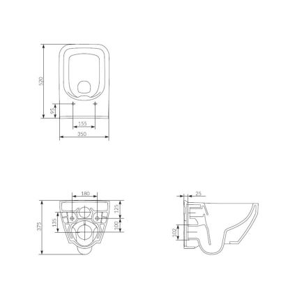 Cersanit S701-213-ECO - Seinale riputatav WC-pott koos istmega CREA keraamika/valge