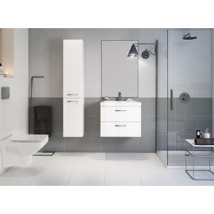 Cersanit S801-149-DSM - Rippuv vannitoakapp valamuga LARA 80x46x45 cm valge