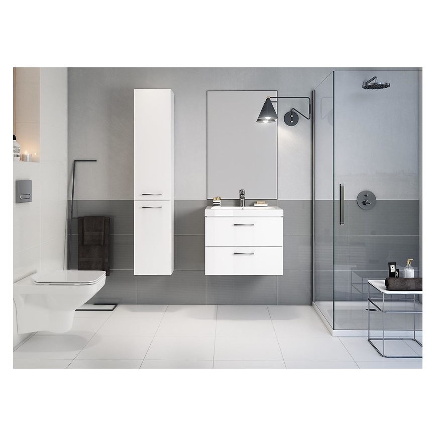 Cersanit S801-149-DSM - Rippuv vannitoakapp valamuga LARA 80x46x45 cm valge