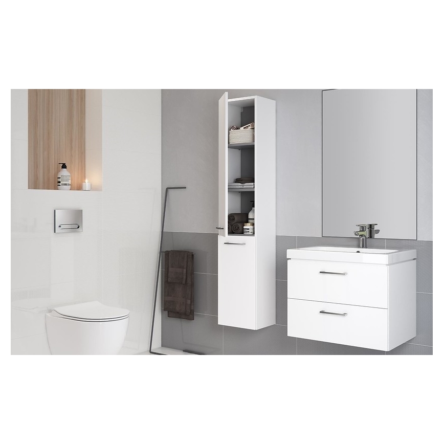 Cersanit S801-149-DSM - Rippuv vannitoakapp valamuga LARA 80x46x45 cm valge