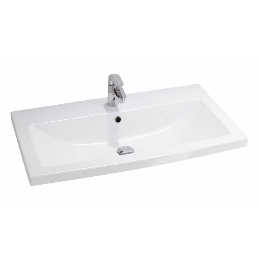 Cersanit S801-149-DSM - Rippuv vannitoakapp valamuga LARA 80x46x45 cm valge