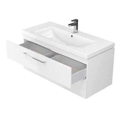 Cersanit S801-149-DSM - Rippuv vannitoakapp valamuga LARA 80x46x45 cm valge