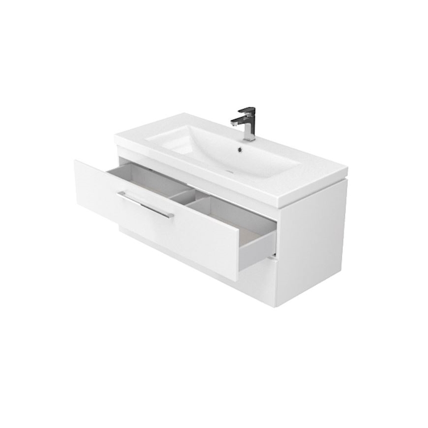 Cersanit S801-149-DSM - Rippuv vannitoakapp valamuga LARA 80x46x45 cm valge