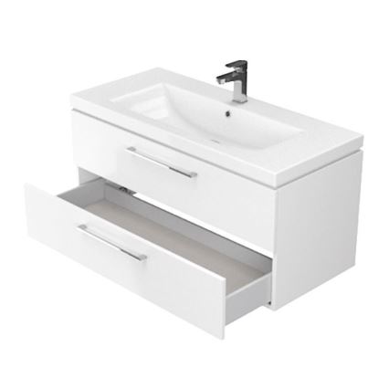 Cersanit S801-149-DSM - Rippuv vannitoakapp valamuga LARA 80x46x45 cm valge