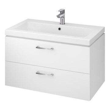 Cersanit S801-149-DSM - Rippuv vannitoakapp valamuga LARA 80x46x45 cm valge