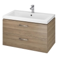 Cersanit S801-154-DSM - Rippuv vannitoakapp koos valamuga LARA 80x46x45 cm, pähkel