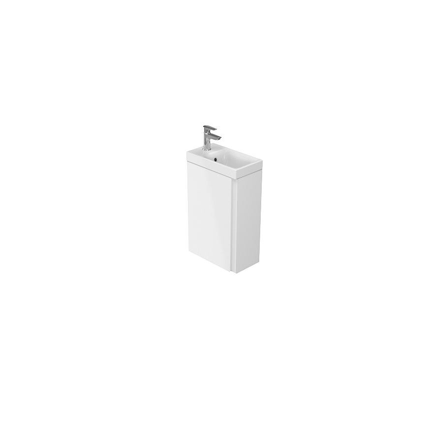 Cersanit S801-218-DSM - seinale paigaldatav vannitoakapp valamuga MODUO SLIM 40 cm läikiv valge