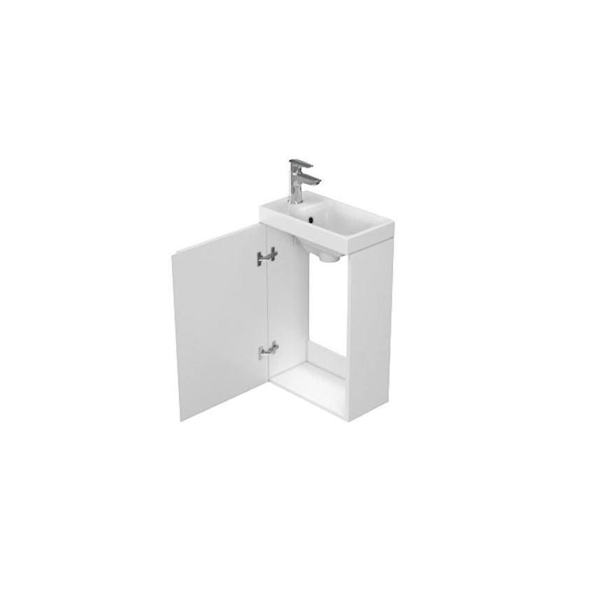Cersanit S801-218-DSM - seinale paigaldatav vannitoakapp valamuga MODUO SLIM 40 cm läikiv valge