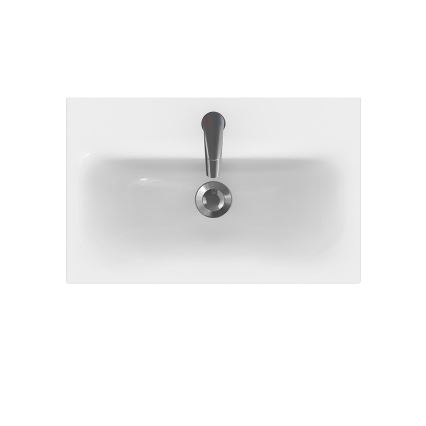 Cersanit S801-227-DSM - Seinale paigaldatav vannitoakapp koos valamuga MODUO SLIM 60x38 cm läikiv valge