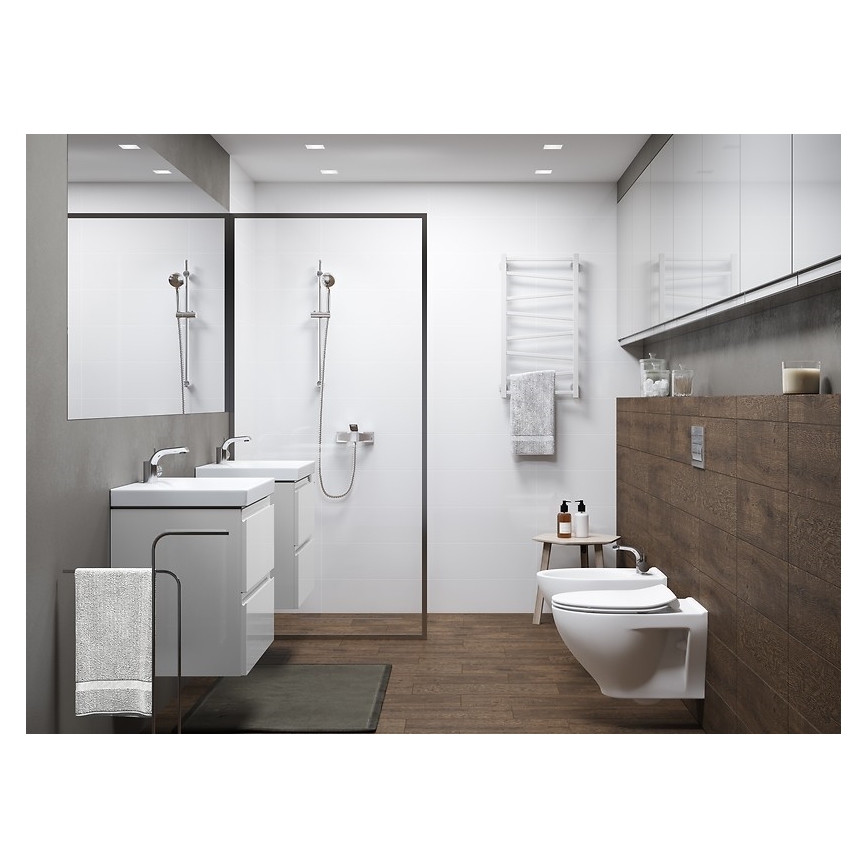 Cersanit S801-227-DSM - Seinale paigaldatav vannitoakapp koos valamuga MODUO SLIM 60x57x38 cm läikiv valge