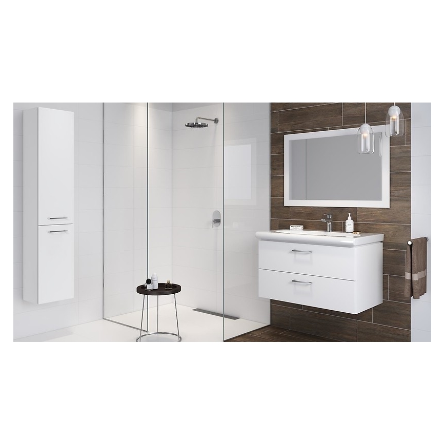 Cersanit S801-338-DSM - seinale paigaldatav vannitoakapp LARA valamuga 80x46x45 cm valge
