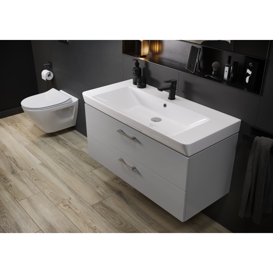 Cersanit S801-338-DSM - seinale paigaldatav vannitoakapp LARA valamuga 80x46x45 cm valge