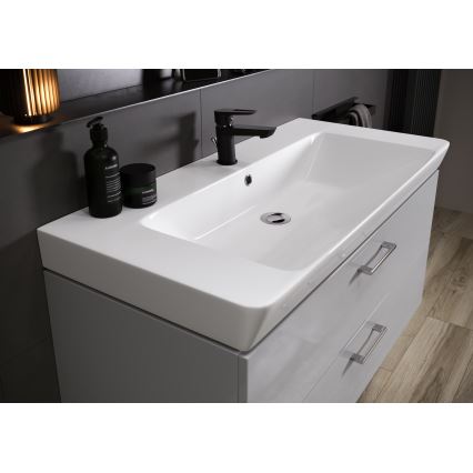 Cersanit S801-338-DSM - seinale paigaldatav vannitoakapp LARA valamuga 80x46x45 cm valge