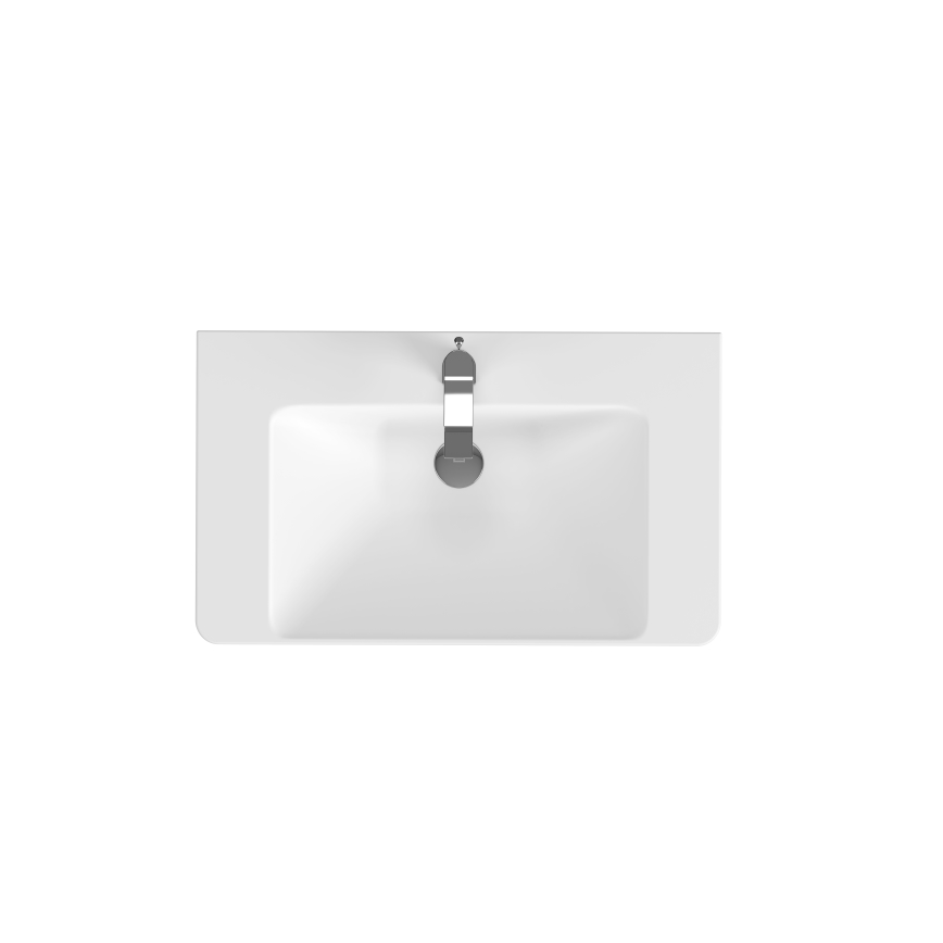 Cersanit S801-338-DSM - seinale paigaldatav vannitoakapp LARA valamuga 80x46x45 cm valge