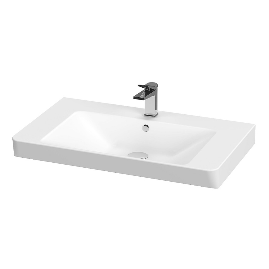Cersanit S801-338-DSM - seinale paigaldatav vannitoakapp LARA valamuga 80x46x45 cm valge