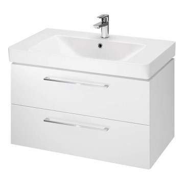 Cersanit S801-338-DSM - seinale paigaldatav vannitoakapp LARA valamuga 80x46x45 cm valge