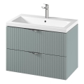 Cersanit S801-540 - Rippuv vannitoakapp koos valamuga TIRSO 80x60x45 cm mündiroheline