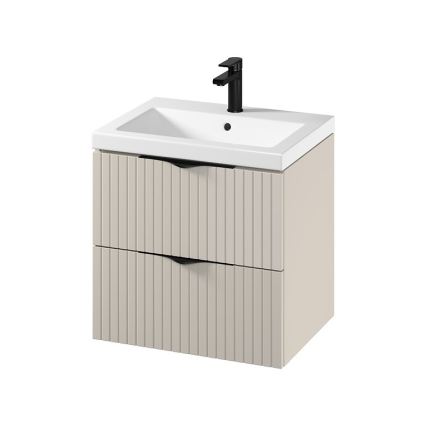 Cersanit S801-541 - Rippuv vannitoakapp koos valamuga TIRSO 60x60x45 cm beež