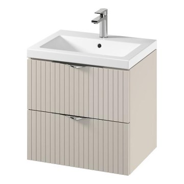 Cersanit S801-541 - Rippuv vannitoakapp koos valamuga TIRSO 60x60x45 cm beež