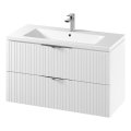 Cersanit S801-542 - Rippuv vannitoakapp koos valamuga TIRSO 100x60x45 cm valge