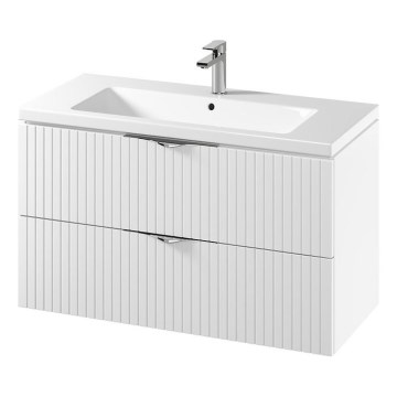 Cersanit S801-542 - Rippuv vannitoakapp koos valamuga TIRSO 100x60x45 cm valge