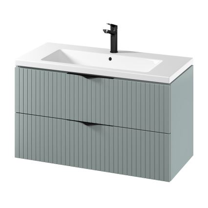 Cersanit S801-546 - Rippuv vannitoakapp koos valamuga TIRSO 100x60x45 cm mintroheline