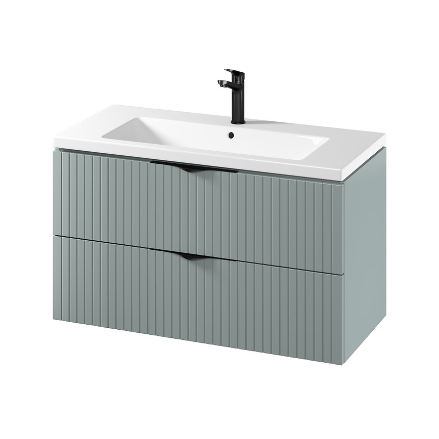 Cersanit S801-546 - Rippuv vannitoakapp koos valamuga TIRSO 100x60x45 cm mintroheline