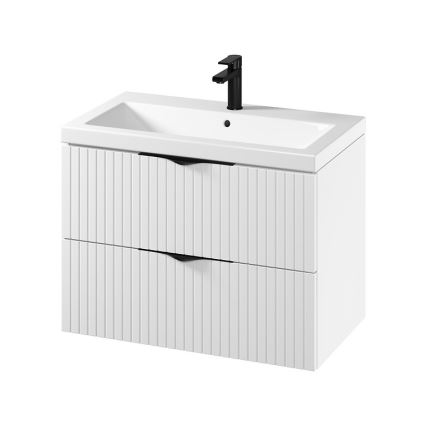 Cersanit S801-547 - Seinapealne vannitoakapp valamuga TIRSO 80x60x45 cm valge