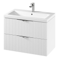 Cersanit S801-547 - Seinapealne vannitoakapp valamuga TIRSO 80x60x45 cm valge