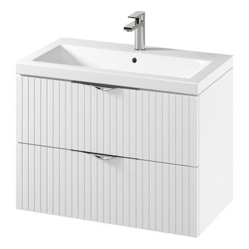 Cersanit S801-547 - Seinapealne vannitoakapp valamuga TIRSO 80x60x45 cm valge