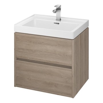 Cersanit S924-008 - Seinale rippuv vannitoakapp valamu alla CREA 60x54x45 cm tamm