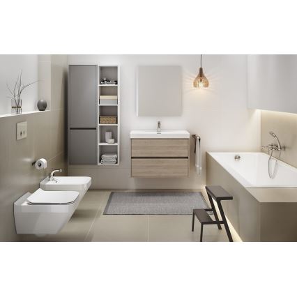 Cersanit S924-008 - Seinale rippuv vannitoakapp valamu alla CREA 60x54x45 cm tamm