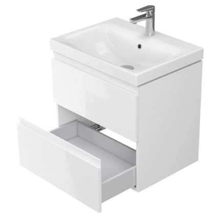 Cersanit S929-010 - Riputatav vannitoakapp valamu alla MODUO 57x59,5 cm läikiv valge