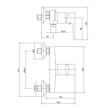 Cersanit S951-031 - Duši kraan MILLE läikiv kroom