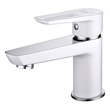 Cersanit S951-047 - Valamu kraan MILLE 13,4 cm valge + äravool